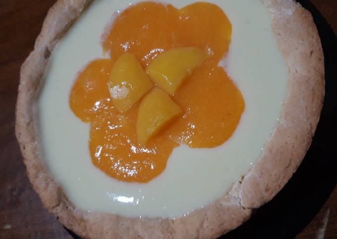 Ricetta di Veloce Crostata crema pasticciera, caco e pesca