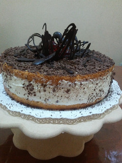 Una foto de Chessecake con dulce de leche sorpresa (sin horno)
