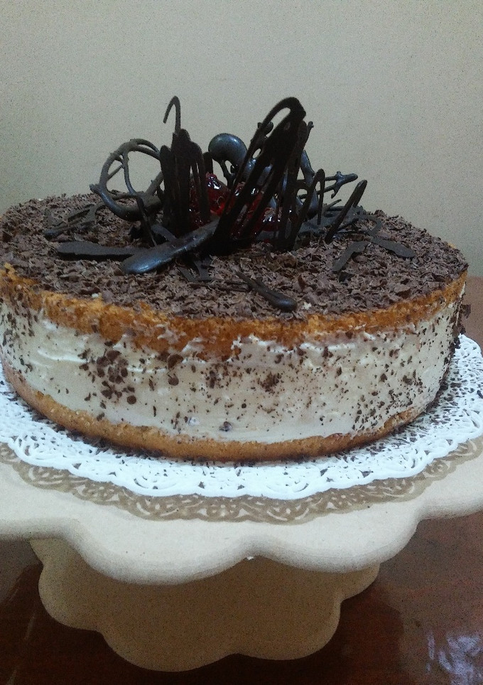 Una foto de Chessecake  con dulce de leche sorpresa  (sin horno)