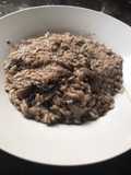 Chicory and mushroom risotto