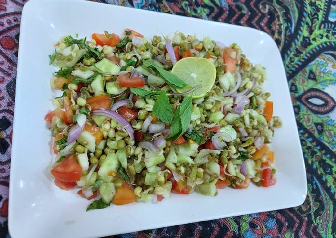 Moong sprout salad healthy and tasty