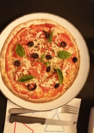 Une photo de Pizza-wrap version Margherita