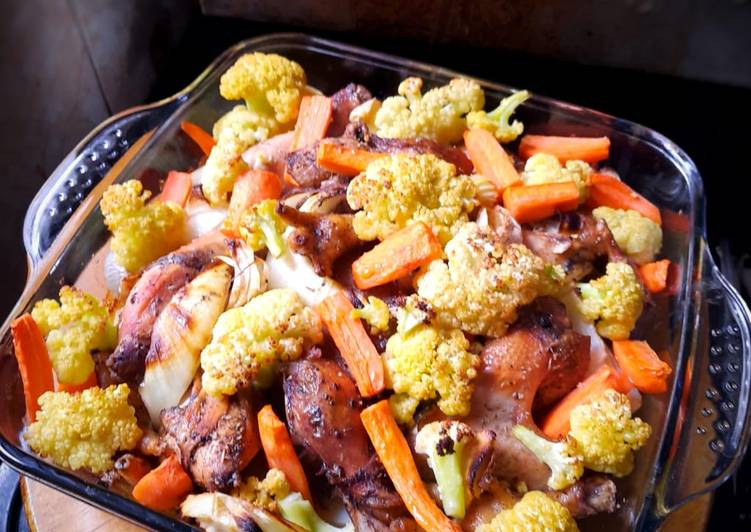 Baked Chicken mix Vegetables