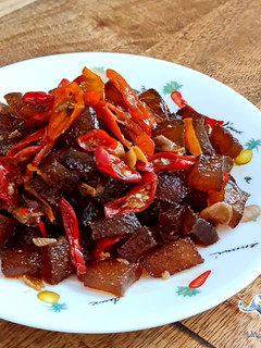 Foto resep Oseng Kikil Kecap Pedas