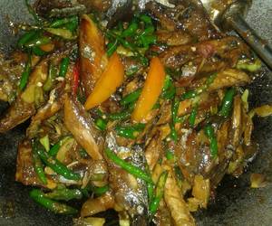 Resep mudah Oseng tongkol lombok ijo Paling Enak