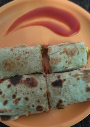 A picture of Paneer roll.