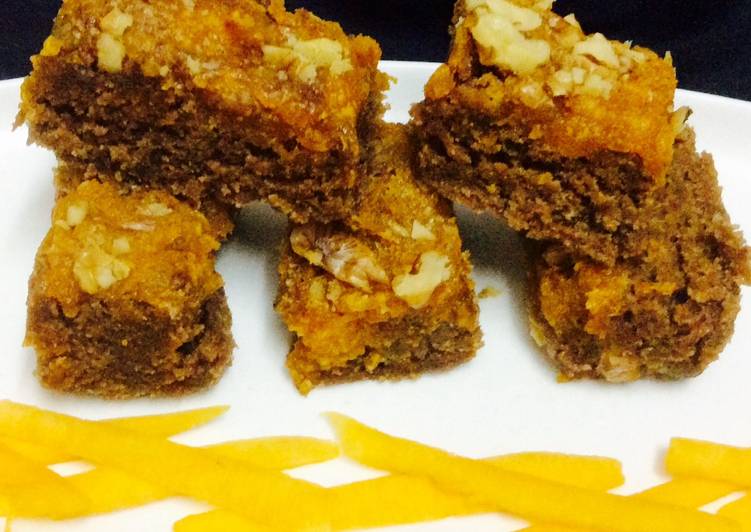 How to Make 3 Easy of Eggless Coco Almond pumpkin Brownies…..#Baking