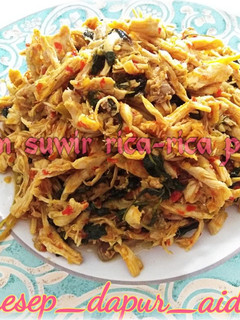 Foto resep Ayam suwir rica-rica kemangi pedas