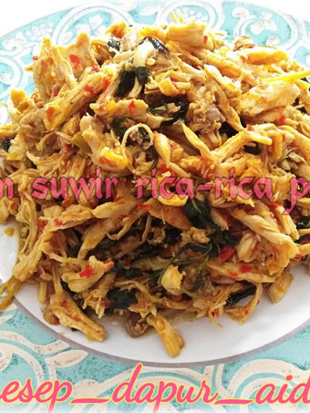 Resep Ayam suwir rica-rica kemangi pedas Bahan Sederhana