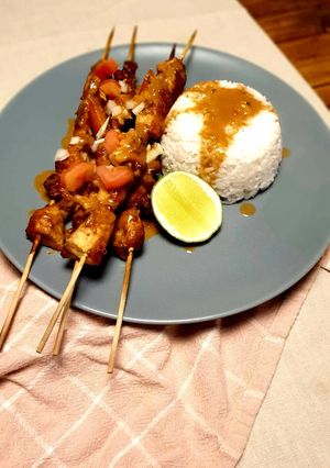 Foto resep Sate ayam bumbu pecel