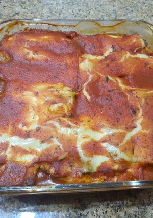 Una foto de Pastelón de berenjena y plátano maduro