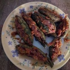 A picture of Bharwan karela.