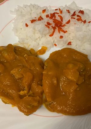 Una foto de Lomo de cerdo en salsa de verduras