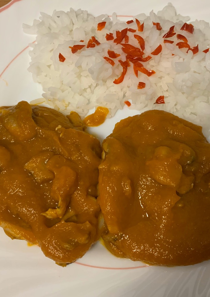 Una foto de Lomo de cerdo en salsa de verduras