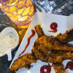 A picture of Salmon karhai fish.