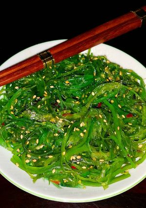 A picture of Mike's Hiyashi Seaweed Salad.