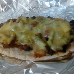A picture of Picnic pizzas.