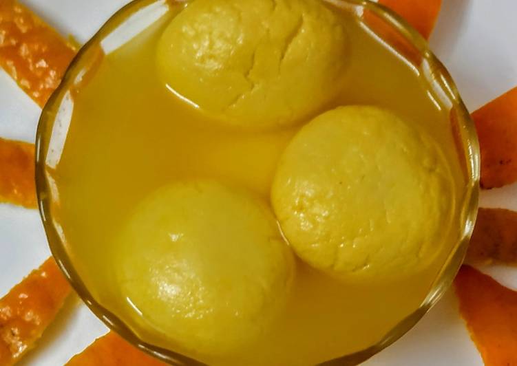 How to Prepare Perfect Orange rasogolla
