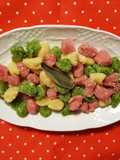 Gnocchi di patate colorati, burro e salvia
