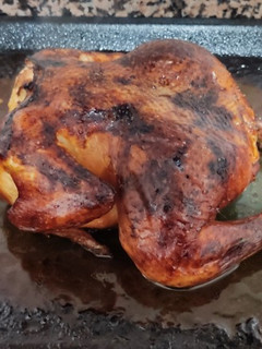Una foto de Pollo al horno con ladrón de manzanas