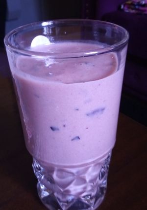 A picture of Blue berry watermelon smoothie.