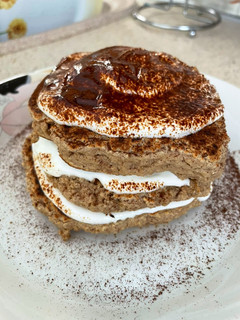 Φωτογραφία της συνταγής Pancakes tiramisu με αλεύρι βρώμης και γιαούρτι
