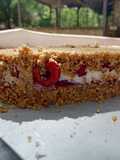 Sbrisolona con ricotta e ciliegie senza cottura