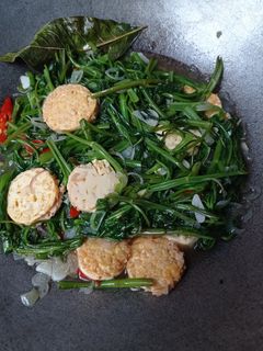 Foto resep Oseng kangkung tofu