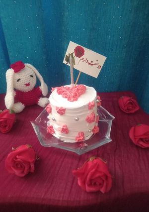 عکسی از دستور کیک ولنتاین