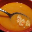 Crema de rape y gambas