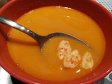 Crema de rape y gambas