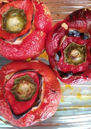 Foto de Pimentos recheados com legumes salteados