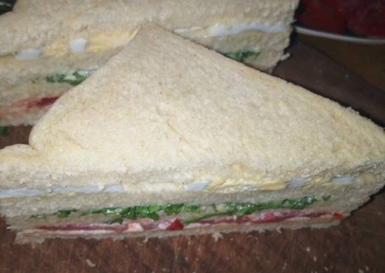 Steps to Prepare Homemade Vegetable and Egg Sandwich #teamabuja