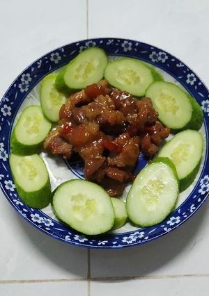 Hình của món Thịt ba chỉ kho tiêu.