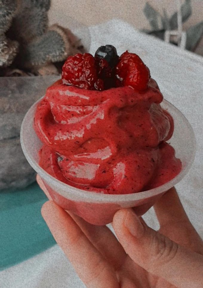 Una foto de Helado vegano apto APLV