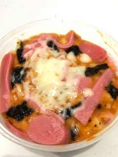 Foto resep Simple Mentai Rice with Sausage