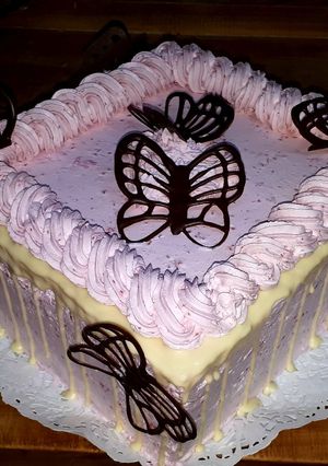 Mascarponés málna torta recept fotója