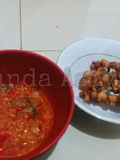 Foto resep Sate kulit manis sambal taichan
