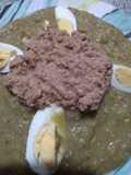 Puré de Legumbres y Batata con Huevo y Atún