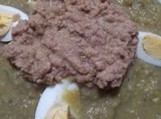 Una foto de pure de batata