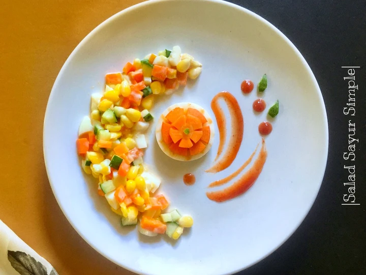 Cara Simple Menyiapkan Resep  Salad Sayur Simple yang Enak, Lezat