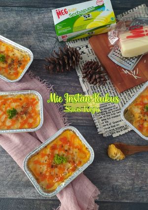 Foto resep Mie Instan Kukus Saos Keju