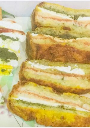 A picture of Tricolour Paneer Bread Pakoras.