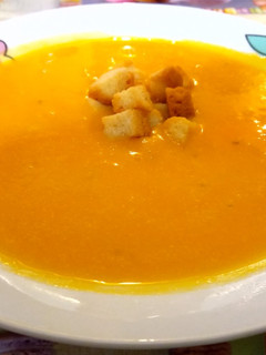 Una foto de Sopa de calabaza y garbanzos