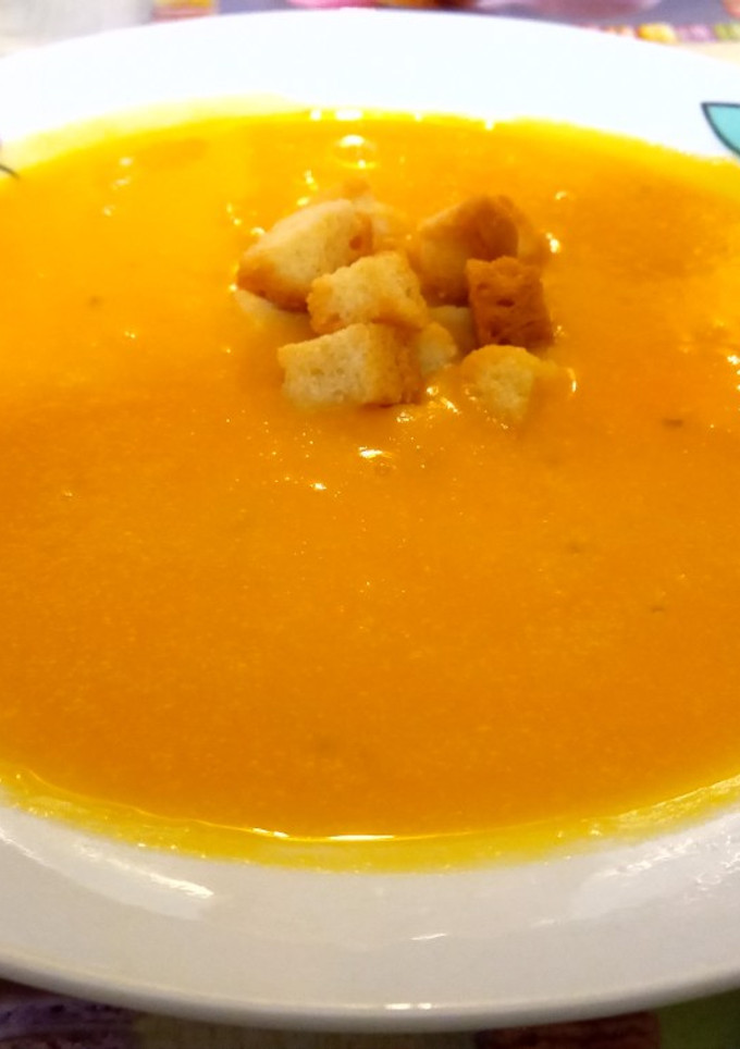 Una foto de Sopa de calabaza y garbanzos
