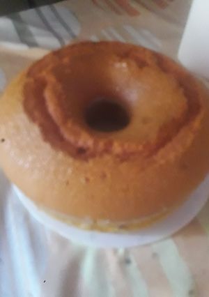Una foto de Bizcochuelo de flan de dulce de leche