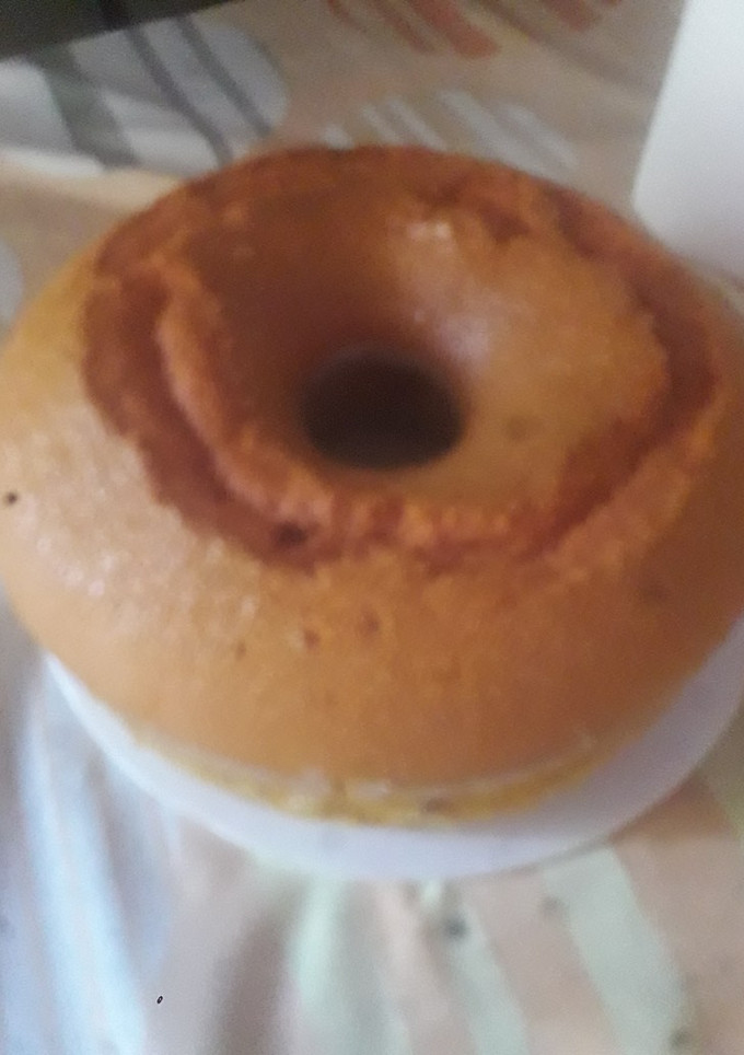 Una foto de Bizcochuelo de flan de dulce de leche