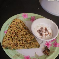 Methi Paratha Fenugreek Pata tha A picture of Methi Paratha Fenugreek Pata tha.