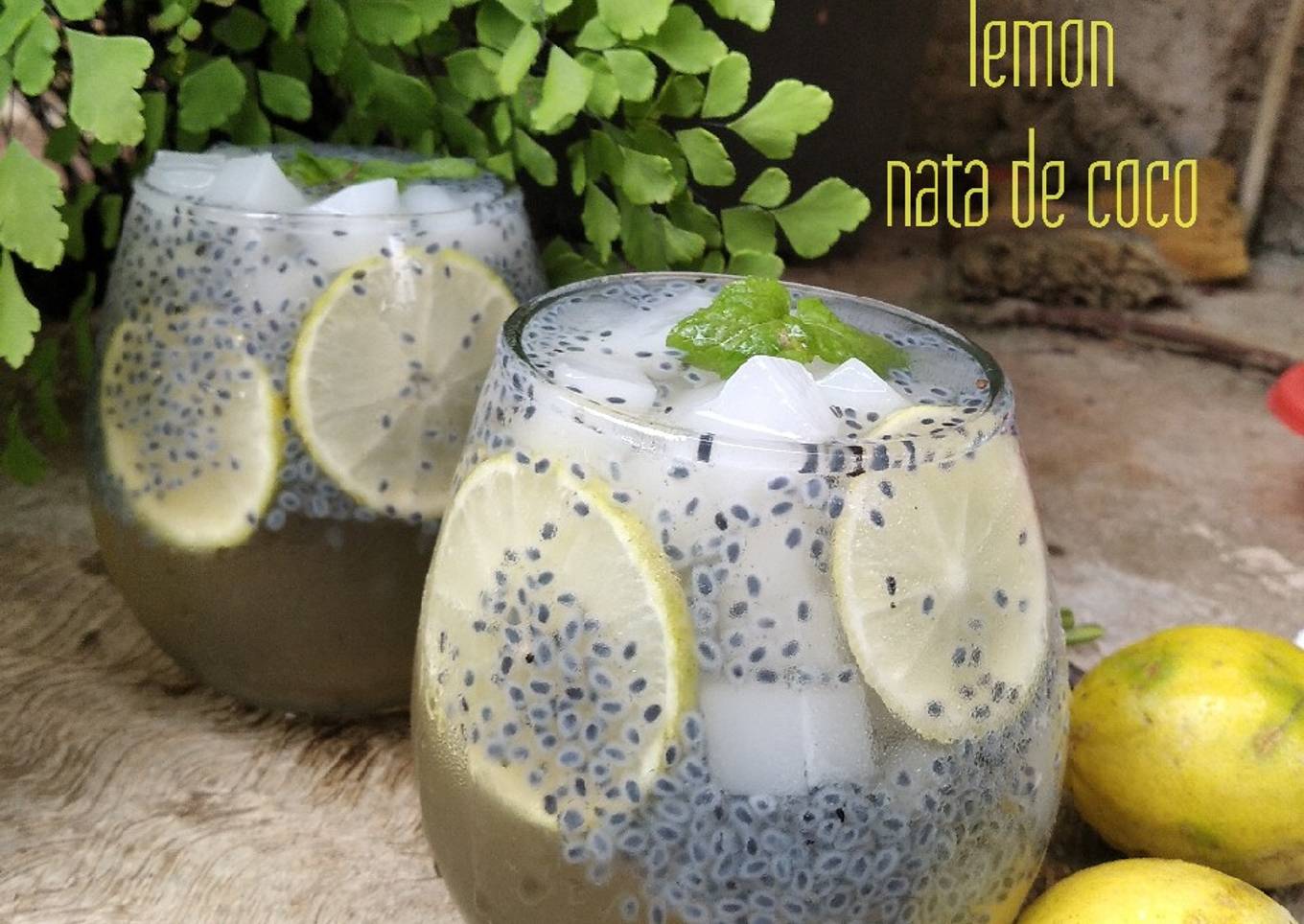 *Ice honey lemon nata de coco*