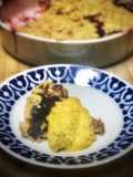 Crumble con salsa inglesa